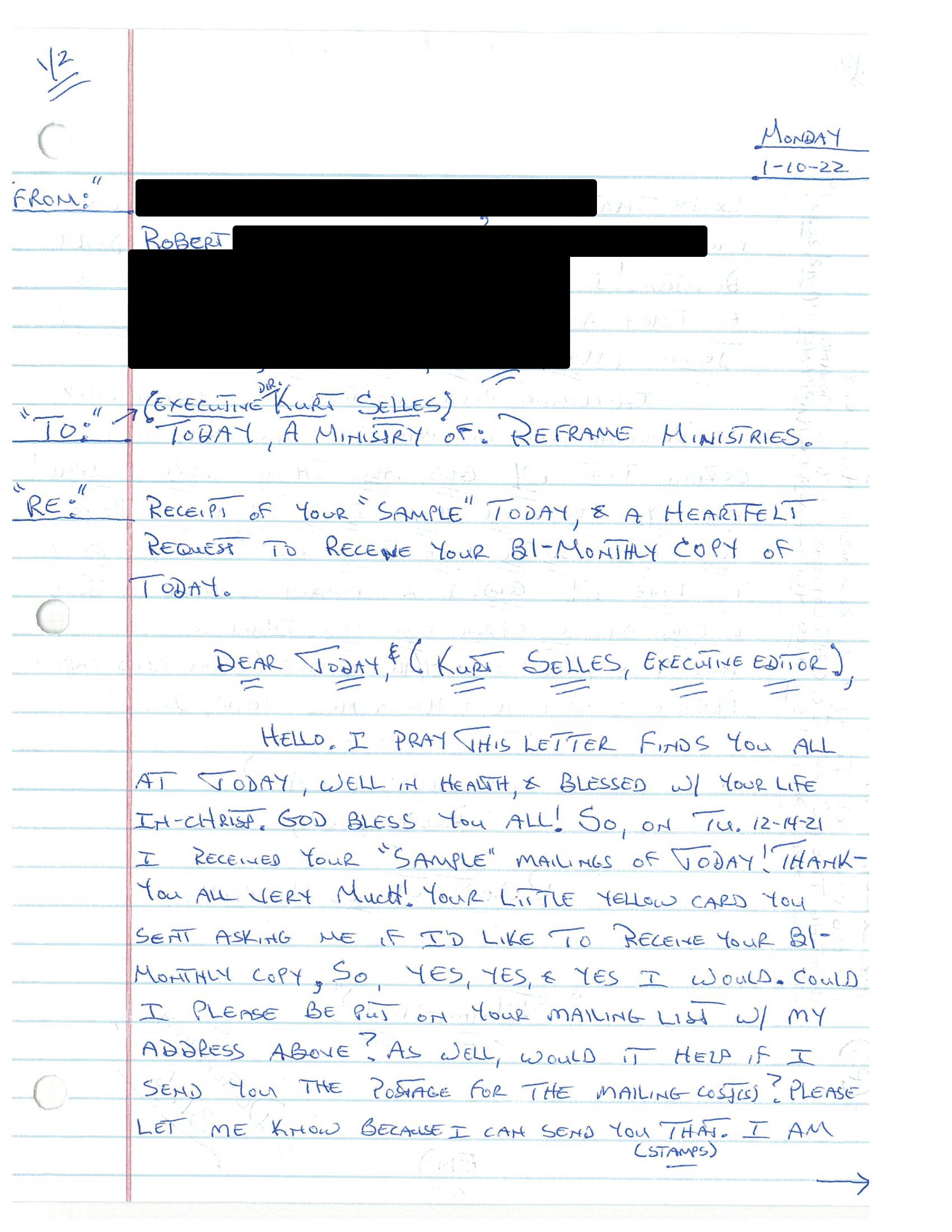 Prison Letter 4 Prison Letter 4